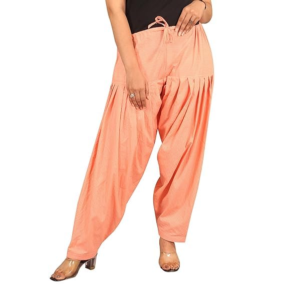 abrav Woman's Plain Cotton Dora Print Patiala|| Plain Patiala || SEMI Patiala Pants || Solid Cotton Patiala || Printed Patiyala|| Free Size-picture-11