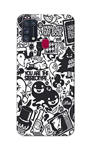Image of Printed Hard Back Cover Case for Samsung Galaxy M31 | Samsung Galaxy M31 Prime Back Cover (Mixed Cartoon) -1302