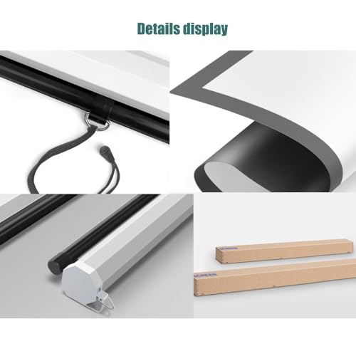 Pantalla manual retractil de 72 pulgadas 4:3 para proyector miniatura 3