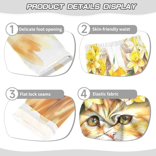 Toddler Girls Leggings Printed Yoga Pants Leggings Cute Lovely Watercolor Cat for Kids3