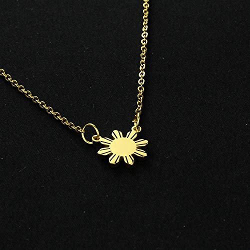 Kivosliviz Philippines Sun Necklace Philippines Jewelry Gift For Filipino Philippines star necklace Philippine Pride necklace2