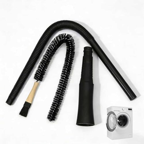 Dryer Vent Cleaner Kit，Dryer Vent Cleaning Vacuum Attachment，Fits All Vacuums，Dryer Vent Cleaning Vacuum Attachment，Universal Lint Dryer Attachment (black)