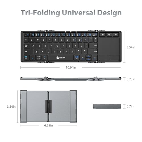 Iclever IC-BK08 Foldable Keyboard, Bk08 Bluetooth Keyboard thumb #5
