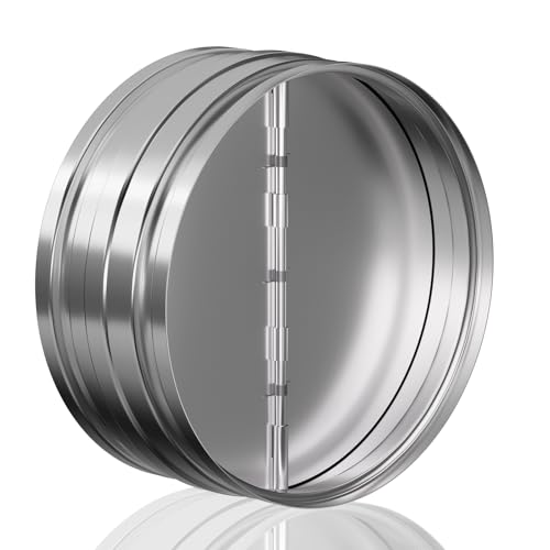 [Upgraded] Hon&Guan 8 Inch Duct Backdraft Damper, Draft Blocker One-Way Airflow Ducting Backflow Preventer Duct Draft Blocker, HVAC Inline Fan