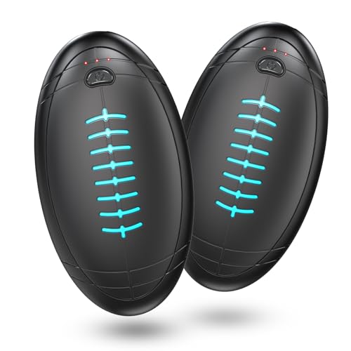 2 in 1 Hand Warmers Rechargeable, Portable USB Reusable, 4000mAh Mini Pocket Hot Handwarmers with 12 Hours Heat, 2S Double Sided Quick Heating & 3 Levels Heat for Hunting, Golf, Camping