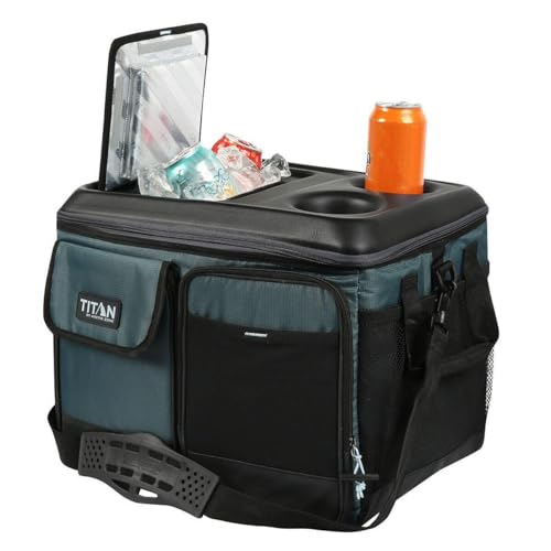 Arctic Zone Titan - Enfriador plegable para 50 latas con parte superior de mesa