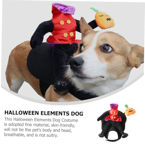 Disfraz de perro calabaza sin cabeza Halloween tamaño mediano miniatura 5