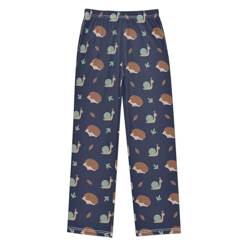 Snail Hedgehog Boys Long Pants Soft Trousers Elastic Waist Kids Lounge Bottoms with Pockets S-XL