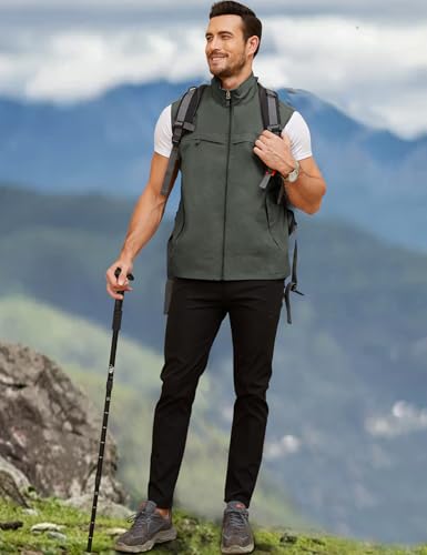 Image of Gihuo Mens Vest Casual Lightweight Vests Summer Sleeveless Jackets for Travel Hiking Fishing