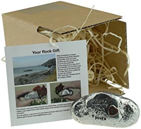 Pirantin You've Been My Rock For 7 Years - Solid 7th Anniversary Metal Rock With Copper Heart Inset - Heavy Rock Gift