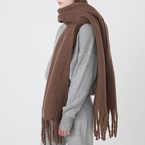 SUNDSGT Big Scarf Coloured Oversized Tassel Soft Fall Winter Thick Scarf Warm Shawl Women2