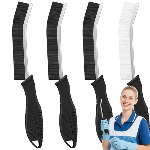 WDRIGE 4Pcs Crevice Cleaning Brushes for Household Use, Grout Cleaner