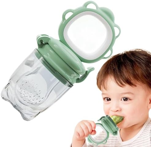 Silikon Bebek Besleyici | Güvenli Gıda Besleme Oyuncakları | Silikon Diş Kaşıyıcı Besleyici | Erkek Kız Çocuklar Doğum Sonrası Anne Uyurken Yemek Yerken Duş Alırken Seyahat Ederken İçin - Görsel 1