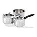 Produktbild Stanley Rogers Kochtopf-Set CLEVER Stack, 3 Kochtöpfe 16/18/20 cm mit Glas- und Silikondeckeln, 2 abnehmbare Griffe, stapelbar & platzsparend (Farbe: Silber/Schwarz), Menge: 3er-Set (13tlg.)