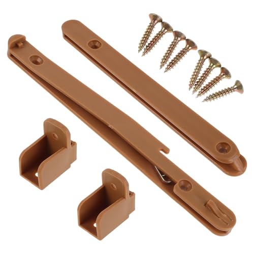 BESPORTBLE Conectores para Riel de Plástico y Barandilla de Ñiño Ajustable, Kit Marrón Claro Herrajes Resistentes para Montaje en Muebles y Espacios Infantiles