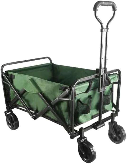 Einkaufswagen, tragbarer, zusammenklappbarer Einkaufswagen für Wohnmobil-Camping, Outdoor-Einsatz, Picknick, Garten, Herbstaktivitäten – Leichter und praktischer Allzweckwagen