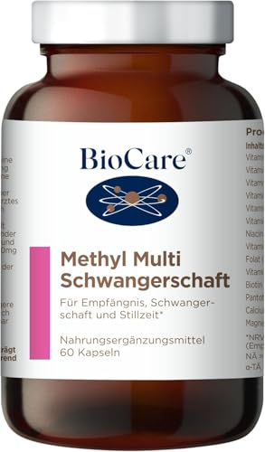 BioCare Methyl Pregnancy Multinutrient - Mit Folsäure, Zink und Vitamin B12 - Für Empfängnis, Schwangerschaft & Stillzeit - 60 Kapseln