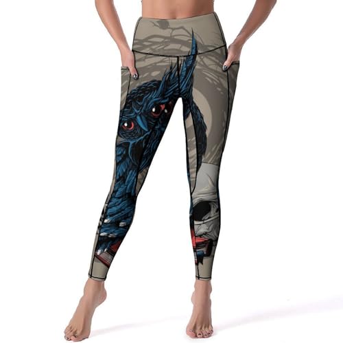 Legging Yoga Taille Haute Chouette Anti Glisse S