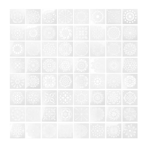 Plantillas de pintura de flores para dibujo infantil y manualidades en tela con 64 piezas