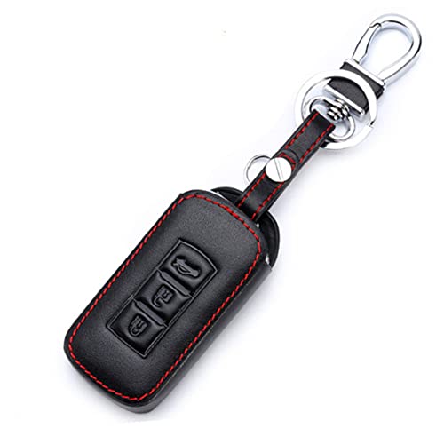 Siege Leather Car Key Cover Cases Car keychain for Mitsubishi Outlander Lancer 10 EX Pajero Sport ASX RVR L200 3 Buttons Smart Key, Black, 7*3*1 cm Siege Leather Car Key Cover Cases Car keychain for Mitsubishi Outlander Lancer 10 EX Pajero Sport ASX RVR L200 3 Buttons Smart Key, Black, 7*3*1 cm