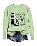 Faithee Don't Make Me Drop A House On You Hoodie, Funny Wicked Witch Sweatshirt, Halloween Witchs Hoodies for Women