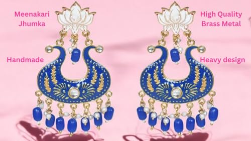 Image of Nilu's Collection Handmade Antique Designer Floral Jhumka for Women & Girls | Made of Brass | Any occasion, festival, function