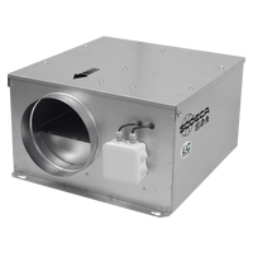 Extractor con puerta de grandes dimensiones, modelo CKD-250-4T-1.5 IE3, boca de 250 milímetros, 1455 rpm, caudal máximo de 3160 m3/h, 59 x 56 x 52 centímetros (Referencia: 1106046)