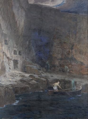 Peinture sur toile détail des âmes d'Achéron par Adolph Hiremy Hirschl finition premium