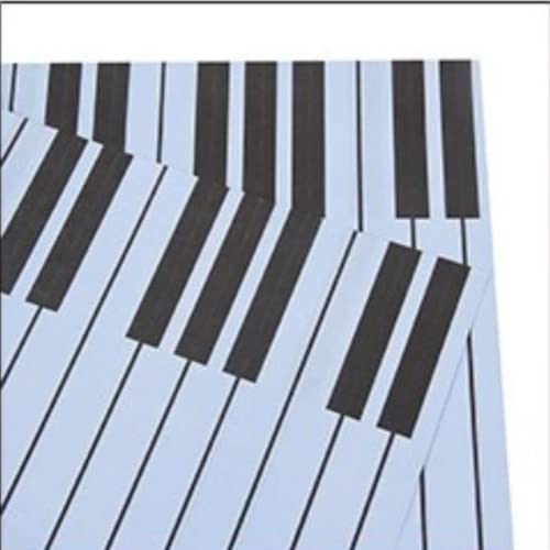Image of Oasis Cellophane Sheets For Multipurpose Gift-Hamper Packaging 58x58cm, 20 Sheets, 50 Microns Flower Wrapping Chex Print Sheet (b) Blue Piano Key)