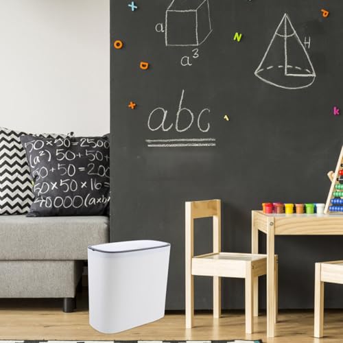 Caneca de basura plástica blanca 10 l con tapa miniatura 5