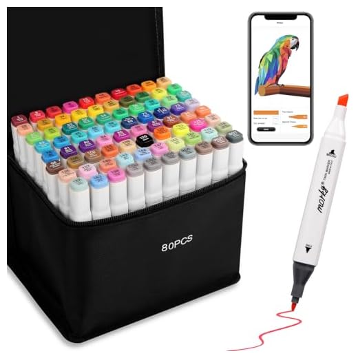 AEDAGA 80 Colours Alcohol Markers