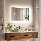 LUVODI Espejo Baño con Luz 60x80cm: Espejos de Baño con Led Retroiluminado con...