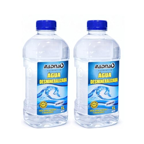 Kit 2L Agua Desmineralizada Deionizada Radiador e Bateria 1 Litro