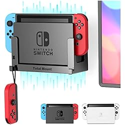 Estanterias Con Encanto Innovelis TotalMount Soporte de Pared para la Consola Nintendo Switch (no para OLED) con gestión del Calor y Clip de Seguridad Negro