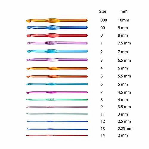 Image of ADW Craft'S 12 Pcs Crochet Needle Set|Aluminum Multicolor Crochet Hooks Needle|Crochet Needle| Crochet Needle Single Size|Crochet Needle Set | Crochet Needle Kit|Crochet Needle Set (12 PCS Set)