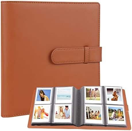 192 Pockets Photo Album for Fujifilm Instax Square SQ1/SQ6/SQ10/SQ20 Camera, Kodak Mini 3 Square,Mini Shot 3 Square, Mini Shot 3 Square Printer, Album for Instax Square Photo, Kodak 3x3" Photo (brown)
