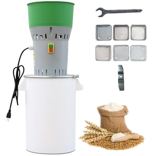 Image of Grain Mill Grinder Agricultural Feed Grain Mill Grinder for Wheat Corn Soybean for Home Farm 6 Sizes Sieves (50L)