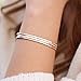 Hammered Signature Cuff in 14K Gold Fill; Handmade and Hand Textured Bracelet for Women by Lotus Stone Jewelry (Medium, Gold)