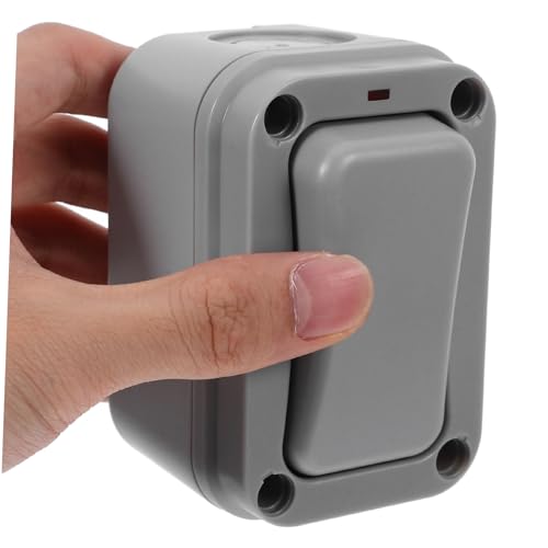 Interruptor exterior estanco IP66 con botón de timbre y luz para pared Artibetter 3
