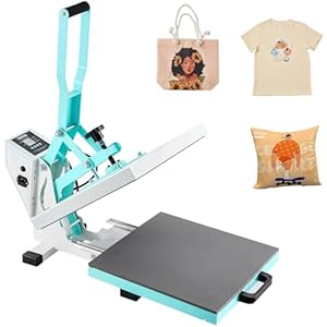 VEVOR Heat Press 15×15, High Pressure Heat Press Machine for T Shirts, Slide Out Professional Heat Press for Sublimation, Vinyl, Heat Transfer Projects, Heats Up Fast & Evenly, Green