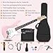 Soulmate 39 Inch Full Size Electric Guitar Starter Kit for Beginners Solid Body, HSS Pickups with 15W Amp, Gig Bag, Capo, Strap, Strings, Cable, Picks (Right-Handed,Pink)
