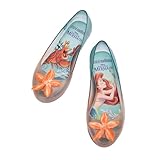 Mini Melissa Ultragirl Disney Little Mermaid II Flats for Girls, Clear/Orange/Green, 2
