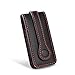 Buffway Key Chain Case Cover Holder Shell for Porsche Cayenne Panamera Macan Key Fob with Luxury Genuine Leather - Red Line
