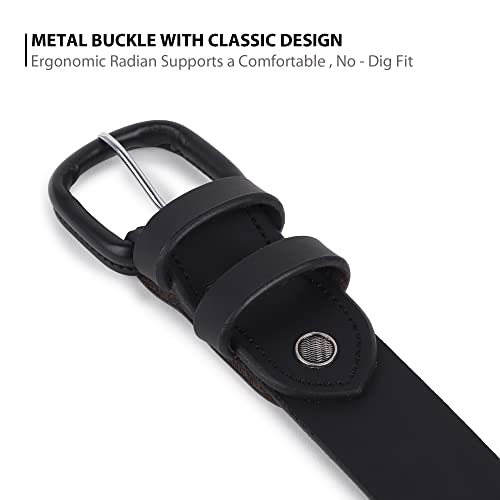 Image of Handmade Genuine Leather with Leather Covering Buckle Belt for Men's /Boys. Color - Brown /Black ||Waist Size 28 to 46|| ||CSBL-CVRBKL-08-1||