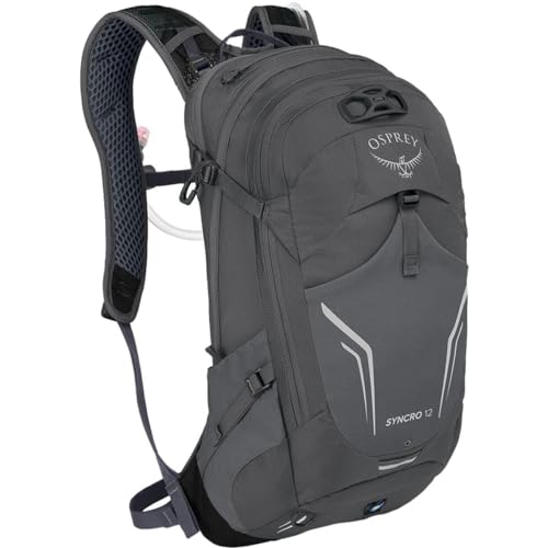 Osprey Syncro 12L Men's Hiking Backpack with Hydraulics Reservoir, Coal Grey