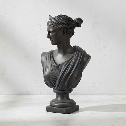 Estatua Busto Diosa Griega Resina Decorativa 12 pulg miniatura 1