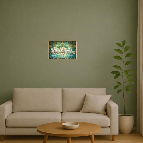 Image of 7 Running Horses Vastu Photo Frame, 8x12 Inch