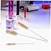 Ipetboom 3pcs Laboratory Cleaning Brush Set Boar Hair Bottle Brushes for Flask Test Tube and Narrow Pipes 304 Stainless Steel Bristles for Efficient Cleaning