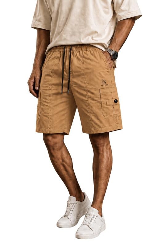 nuveka Men's Cargo Shorts for Men | Lightweight Utility Shorts with Multiple Pockets | Elastic Waist Drawstring Casual Summer | Outdoor Travel Beach-picture-50