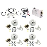 Southwest Wheel MAXX KIT Electric Over Hydraulic 7,000 lbs. Disc Brake Kit for a Tandem Axle with Gold Zinc Caliper